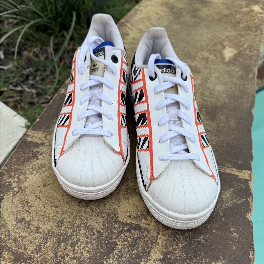 Adidas Rich Mnisi X Superstar OT Tech SZ 6 Sneakers Lace Up Round Toe - Picture 2 of 8